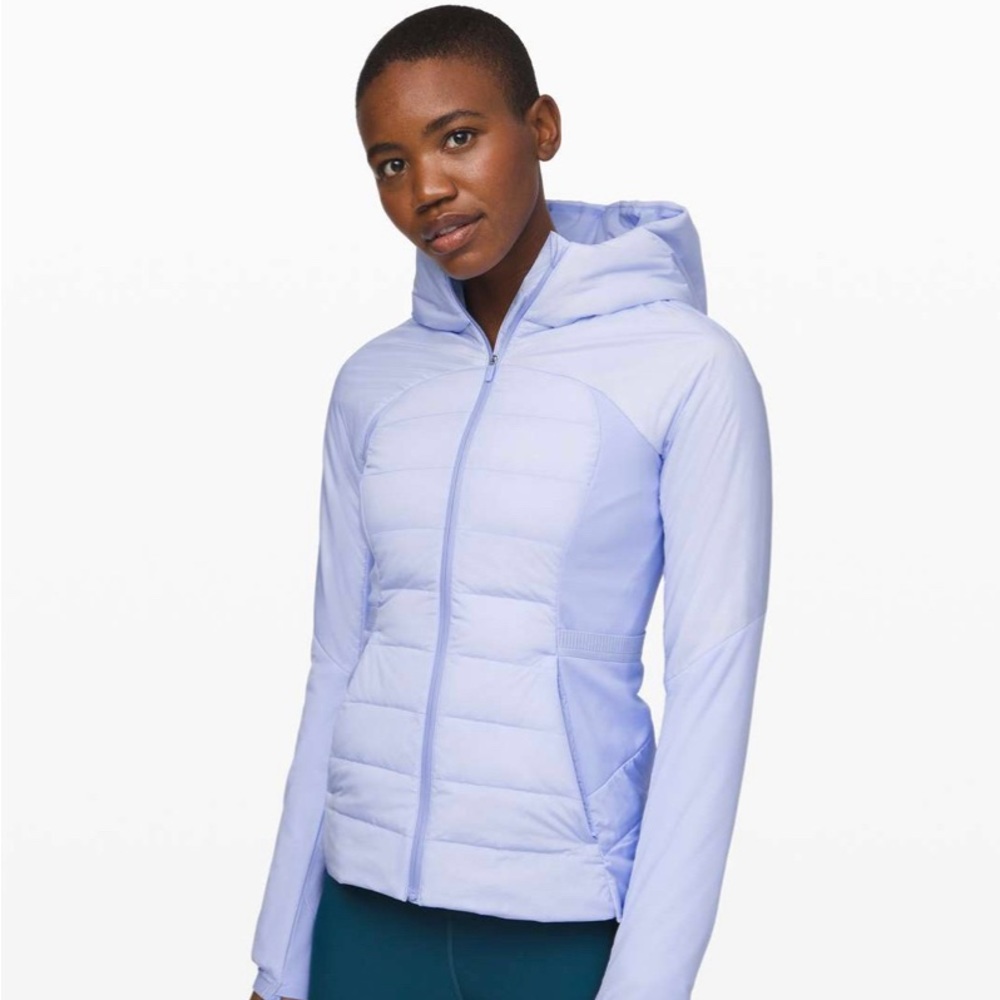 Lululemon Women’s Down For It All Puffer Hooded Lavender Purple Coat Size 6